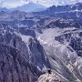 Looking SE to the Civetta and the Sella Plateau, from Saas Rigais.